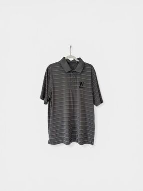Cutter & Buck Charcoal Grey Striped Polo